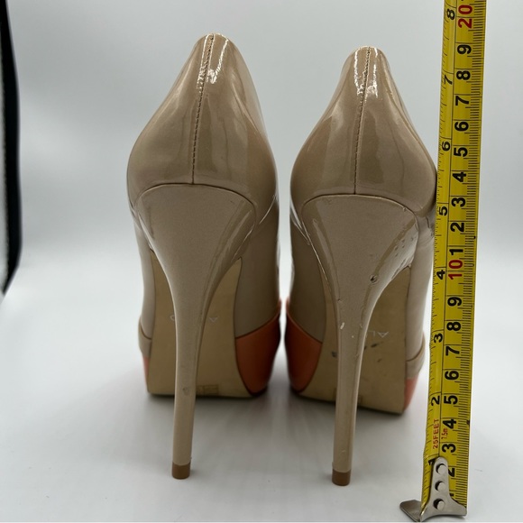 Women's Aldo High Heel Dress Shoe Cream / Beige and Coral US 7.5 - Picture 5 of 13